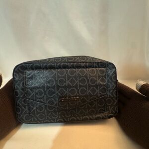 Calvin Klein Gray Monogram Toiletry Bag